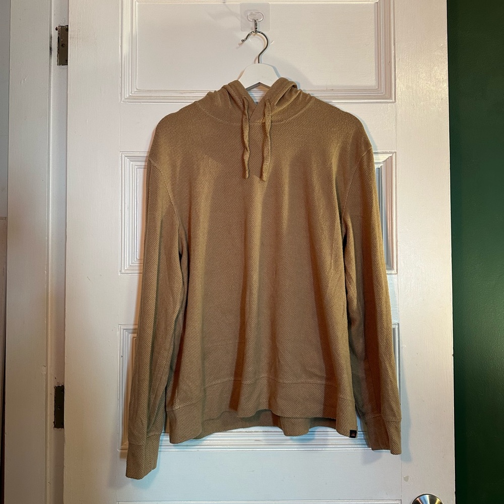 Faherty Camel Knit Hoodie